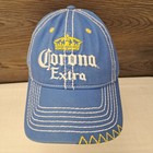 Corona Extra Light Blue Adjustable Baseball Cap Hat Beer Logo Collectible