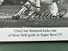 Kansas City Chiefs Nfl Hof Kicker Jan Stenerud Autographed 8 x10  Photo 