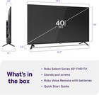Roku 40r3e5 Select Series 40  Fhd Led Smart Tv  W  Voice Remote