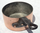 Vintage 7 3inch French Copper Saucepan Dehillerin Hammered Tin Lining 3mm 5 5lbs