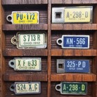 Ohio Dav License Plate Keychain Display 1942-1974 Consecutive