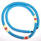 Vintage French Snake Trade Bead Necklace - Turquoise 9 Mm Diameter