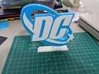 Dc Comics Logo 3d Printed With Stand Display Shelf Wall Color