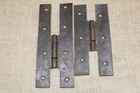 2 Old H Door Hinges 1700 s Jelly Cabinet Blacksmith Forged Colonial Wrought Iron