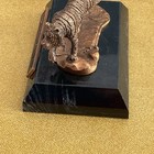 Vintage Exxon Company U s a 1972-1999 Copper brass Tiger Sculpture Marble Base