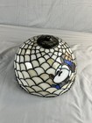 Vintage Tiffany Style Stained Glass Lamp Shade    Small Part Pushed In See Pics