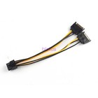 Dual 15pin Sata Male To Pcie 8pin  6 2  Male Video Card Power Cable