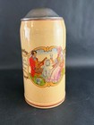 Authentic German Beer Stein With Pewter Lid-rare Find