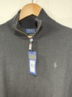 New Polo Ralph Lauren 1 4 Zip Sweater Pullover Black Size Mens Large Nwt Texture