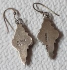 Nakai Santa Fe Navajo Green   Blue Turquoise Sterling Earrings Signed