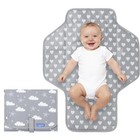 Baby Portable Changing Pad Travel - Waterproof Compact Diaper Changing Mat - Lig
