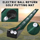 Golf Putting Mat With Electric Ball Return  Indoor Outdoor Portable Foldable    