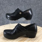 Dansko Shoes Womens 38 Solstice Professional Clog Black Leather Block 9815020200