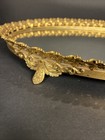 Vtg Lg Oval Mirror Stylebuilt  Vanity Dresser Tray 10    X 19  Grape Leaves