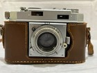 Ansco Karomat Rangefinder Camera W  Synchro Compur Shutter   Leather Case As Is