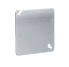 4 In  Square Metal Electrical Box Flat Cover  Durable Galvanized Steel  New