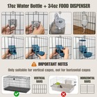 Automatic Pet Food Water Dispenser  Auto Gravity Pet Feeder Water Bottle Set    