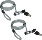 6ft Laptop Security Cable Lock Set - 2 Pcs With Keys For Device Protection