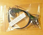 24ct 12  Black Steel Coated 7 Strand Braided Fishing Leaders Snaplock 30lb