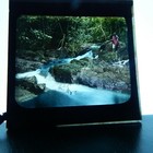 Colonial West African Native Tribes Person By Stream Magic Lantern Glass Slide