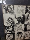 Signed Original Mixed Media Portrait Collage Framed Art Large 37x34 5 Modernist