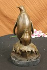 Vtg Mid Century Modernist Bronze Brass Abstract Penguin Bird Sculpture Gift Deal