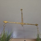 Hanging Brass Equal Arm Balance Scale Hanging Baskets Planter Decor Marked 1736