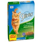  2pack  9lives Indoor Complete Chicken   Salmon Flavor Dry Cat Food  20 Lb  Bag
