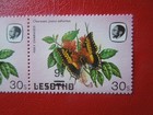 G6892  Lesotho  1984  Butterflies  Overprint  Error  Mnh