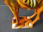 5 5  Chinese Tang Dynasty Style War Horse Figurine W sancai Drip Glaze