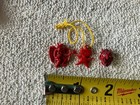 3 Vintage Red Devil Charms Gum Ball Prizes Cracker Jack Japan