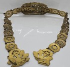 Vintage Estate Art Nouveau Cloisonn   Enameled Belt Multicolor Metal 27  Adj
