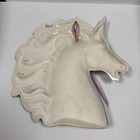 Rare Clay Art San Francisco Ceramic Unicorn Wall Mask Hanging Plaque  Vtg 1992 