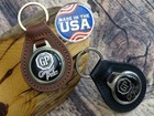 New Rare Vintage 1970s Pontiac Grand Prix Gp Leather Key Chain Ring Fob