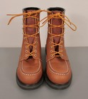 Men s Vtg Nos 80s 90s Red Wing Brown Leather Work Boots Sz 10 5 B 1980s 1990s
