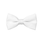 New White Satin Adj Tuxedo Vest  open Back Pre Tied Bow Tie Fit All Free Ship