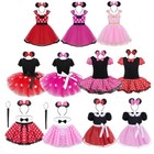 Kids Girls Polka Dots Princess Tutu Dress Party Christmas Cosplay Fancy Costume