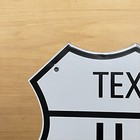 Vintage Us Route 66 Texas Porcelain Sign Highway Road Gasoline Station Service