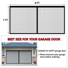 Garage Door Screen Magnetic Single Heavy Duty Mosquito Insects Mesh Net 8x7ft