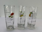 Vintage Tropical Cocktail Recipe Highball Glasses Set Of 3 Pina Colada Mcm Bar