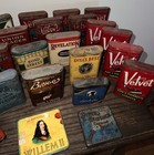 Lot Of 25 Vintage Tobacco Tins One Sealed With Tobacco