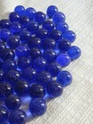 Vintage Blue Colored  Glass Marbles Lot Of 25    Fresh Case Jabo
