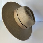 Wool Felt Wide Brim Tan Fedora Hats Unisex Men   Women