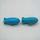Goodyear Blimp Rubber Eraser Toy 1970 s Blue Vintage Promotional Rare Lot Of 2