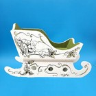 Christmas Sleigh Winter Scene 1979 Centerpiece Artist Signed Hand Painted Decor 