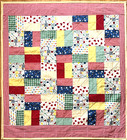 Baby Quilt Handmade Patchwork Crib Blanket  38  X 42  Assorted Colors New
