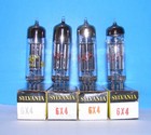 6x4 Nos Sylvania Vintage Radio Audio Amplifier Vacuum Tubes 4 Valves Tested 6202