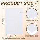 20 Pcs 10x8  Inch Sublimation Blanks  Aluminum Sublimation Metal  White