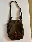 Vtg 1940s Swiss Army Military Bread Bag Crossbody Saddle Pouch Messenger Canvas