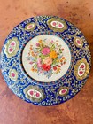 Vintage Container Holland Blue Gold Floral Round Cookie Tin 8   